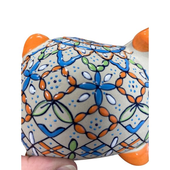 Servin Mexico Talavera Piggy Bank Hand Painted Ceramic Folk Art Pottery - Picture 13 of 16